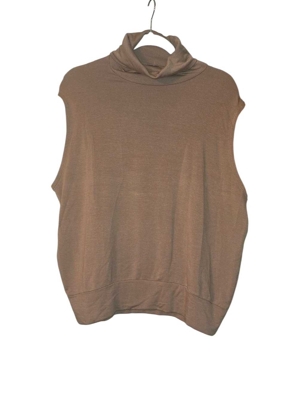 Sleeveless Turtleneck Tank in Taupe